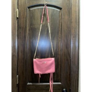 Rebecca Minkoff Moto Mini 3 Zippers‎ Crossbody Bag Coral Pink